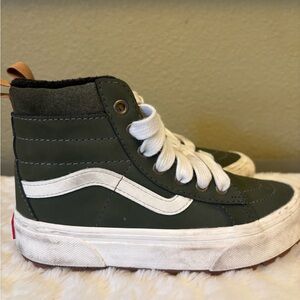 Vans Off the Wall Green High-Top Sneakers with White Accents
